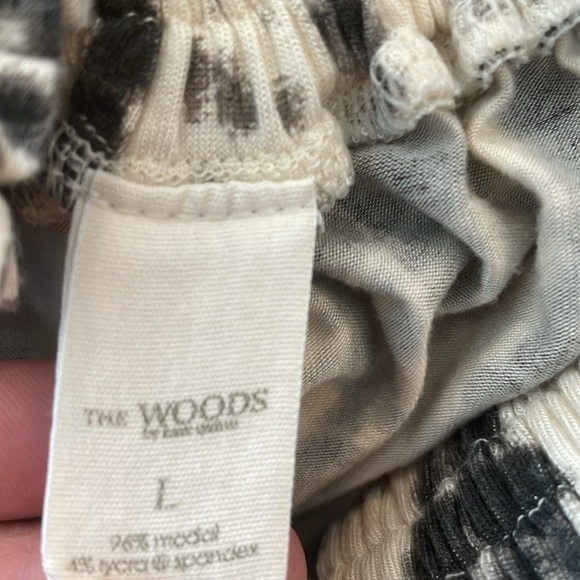 Kate Quinn | The Woods| smocked waist tie dye jersey knit pull on skirt large - Picture 5 of 6